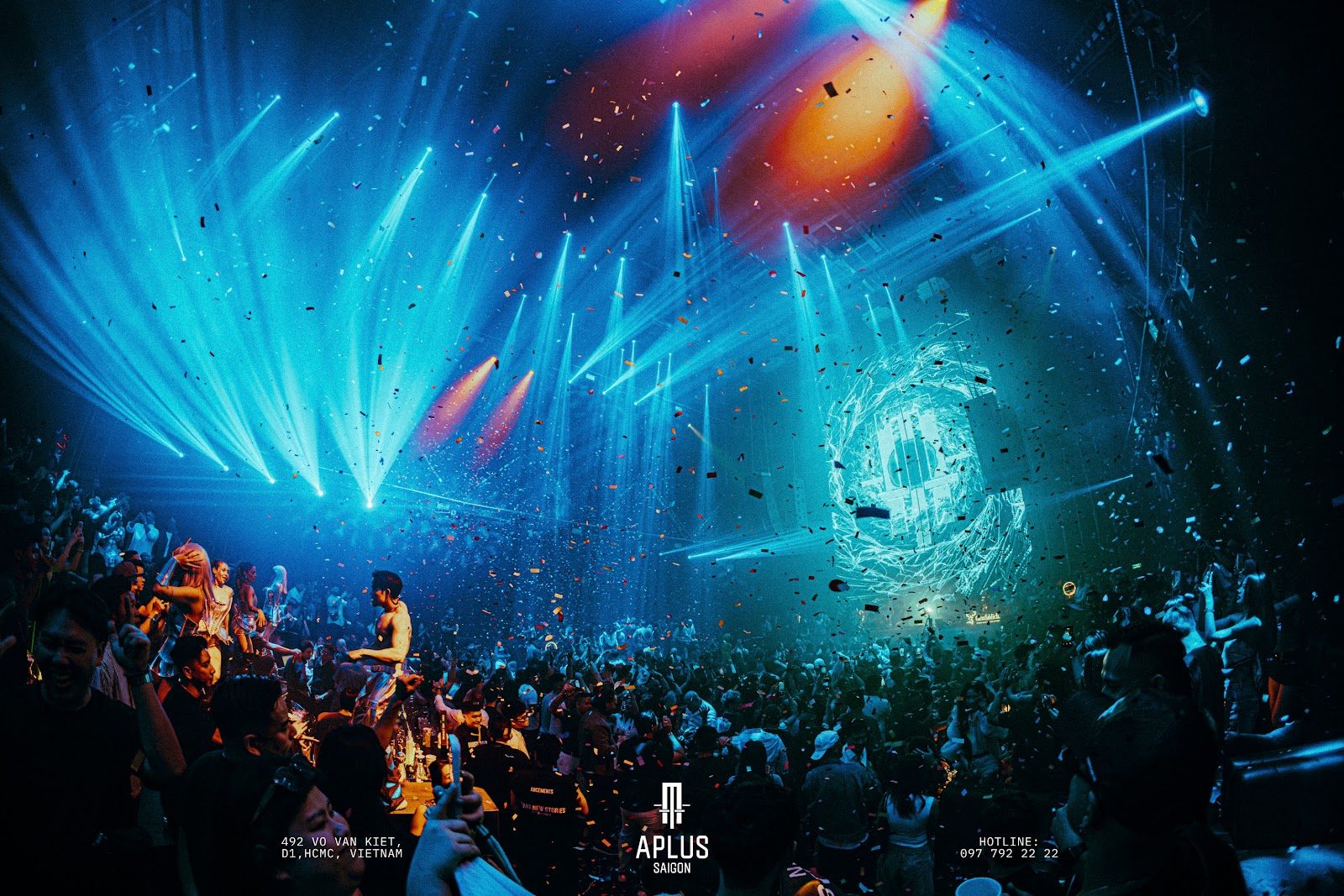 Ho Chi Minh nightlife: District 1 club stage and lights